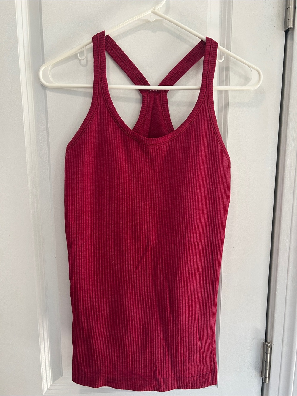 lululemon athletica Ribbed Racerback Tank - Berry Red - Picture 2 of 5